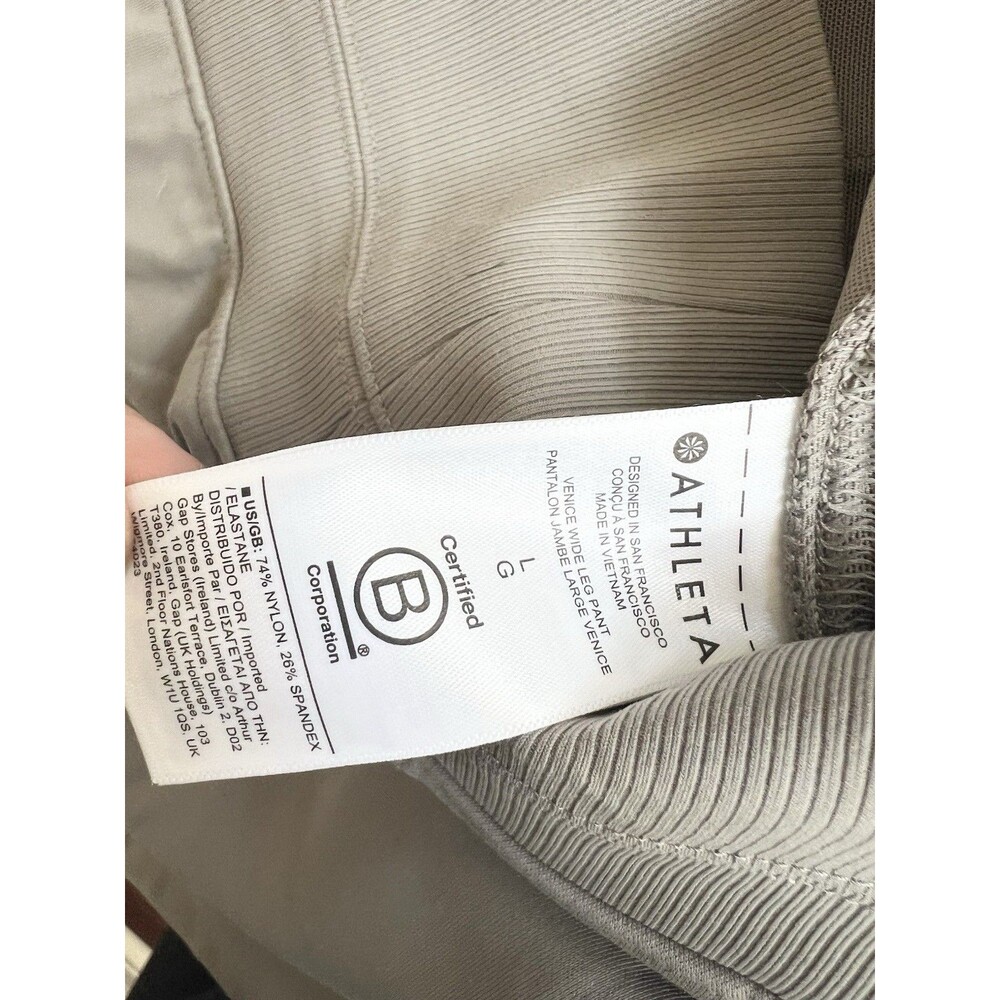 Athleta Wide Leg Travel Pants in Taupe - Picture 10 of 11